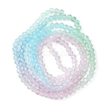 2 Strand Transparent Glass Beads Strands GLAA-YW0001-54-1