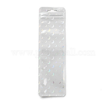 Rectangle Laser Plastic Yin-yang Zip Lock Gift Bags OPP-E004-01C-D02-1