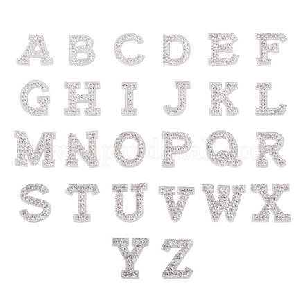 Parches de rhinestone de resina de alfabeto DIY-TAC0005-45A-1
