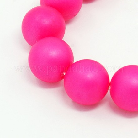 Round Shell Pearl Frosted Beads Strands BSHE-I002-6mm-09-1