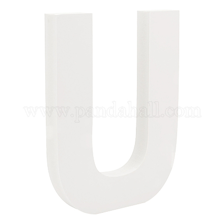 木製の手紙の装飾品  DIYクラフト用  室内装飾  文字.u  U：150x115x15mm WOOD-GF0001-15-21-1