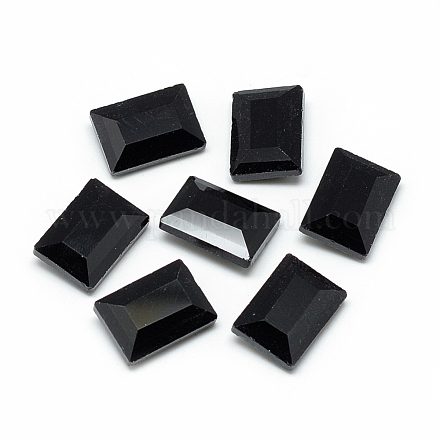 Cabujones de cristal con rhinestone RGLA-T031-10x14mm-23-1