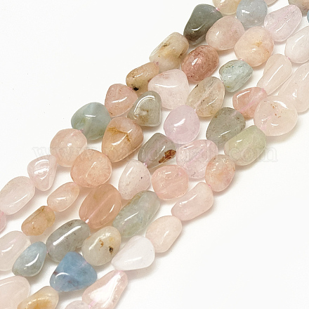Chapelets de perles en morganite naturelle G-S301-32-1