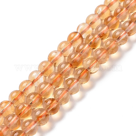 Chapelets de perles de citrine naturelle G-E109-01A-1