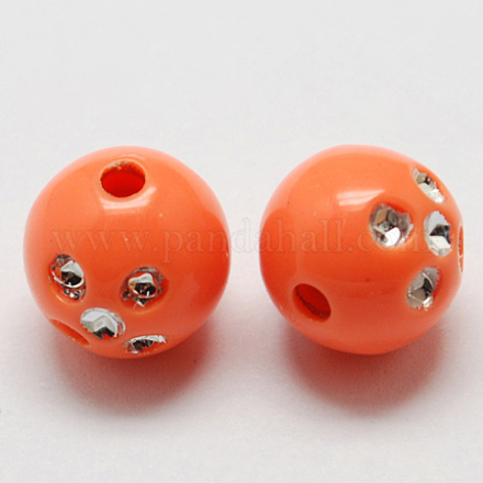 Plating Acrylic Beads PACR-S186-8mm-01-1
