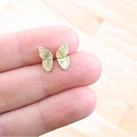 Boucles d'oreilles ailes de papillon en alliage pour femmes WI-PW0001-064G-1