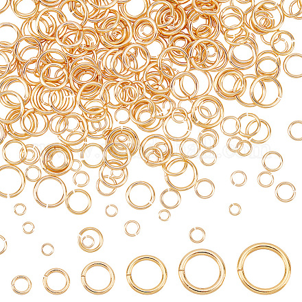 300Pcs 6mm 14K Gold Jump Ring Jump Rings for Jewelry Making Gold