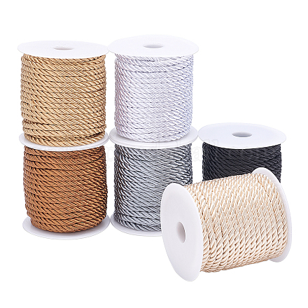 6 Rolls 6 Colors 3-Ply Polyester Cord OCOR-PH0001-19-1