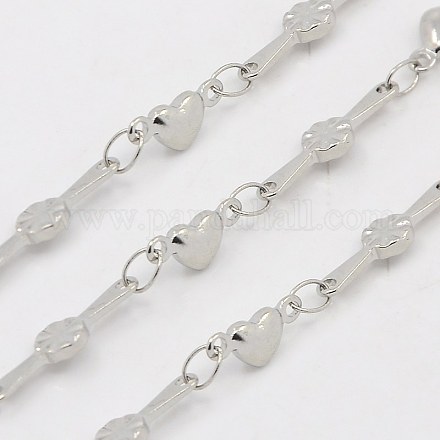 304 Stainless Steel Flower Chains CHS-K001-54-1