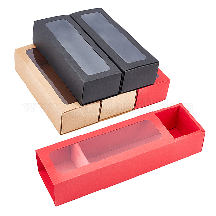 Nbeads 6 piezas cajas de cajones de papel kraft CON-NB0001-33-1