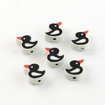 Handmade Duck Polymer Clay Beads CLAY-R060-55-1