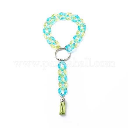 Wristlet Keychain Acrylic Curb Chain Keychain Bracelet KEYC-JKC00396-1