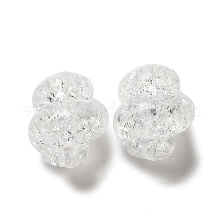 Perles en acrylique transparentes craquelées OACR-L013-013-1