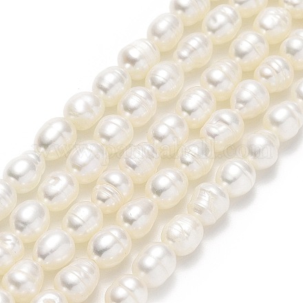 Fili di perle di perle d'acqua dolce coltivate naturali PEAR-J006-14B-01-1