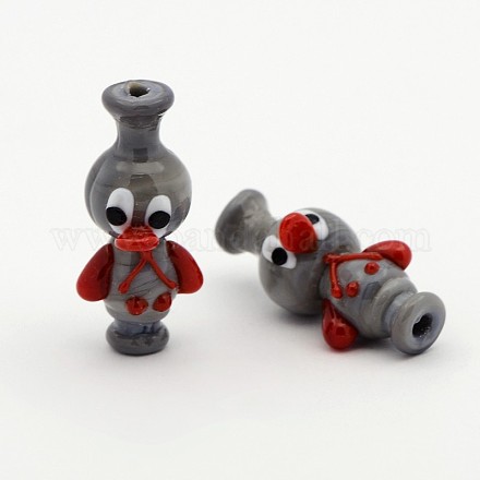 Handmade Lampwork 3D Cartoon Duck Beads LAMP-L048-06-1