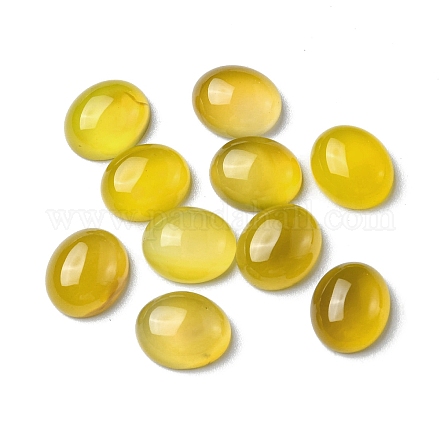 Natural Yellow Agate Cabochons G-A029-01-03-1