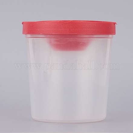 プラスチックペンカップ  清掃用  レッド  5.8~7.3x7.6cm AJEW-WH0096-99A-1