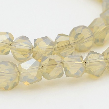 Chapelets de perles en verre électroplaqué EGLA-J076-PL01-1