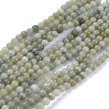Natürliche myanmarische Jade / burmesische Jade-Perlenstränge G-K300-H02-A-1