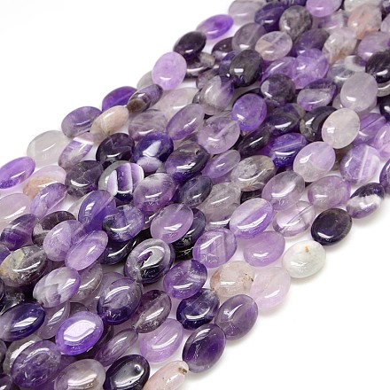 Natural Gemstone Amethyst Beads Strands G-L164-B-08-1