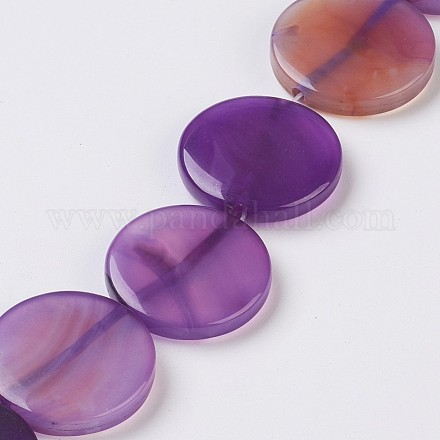 Chapelets de perles d'agate naturelle G-K281-03A-1