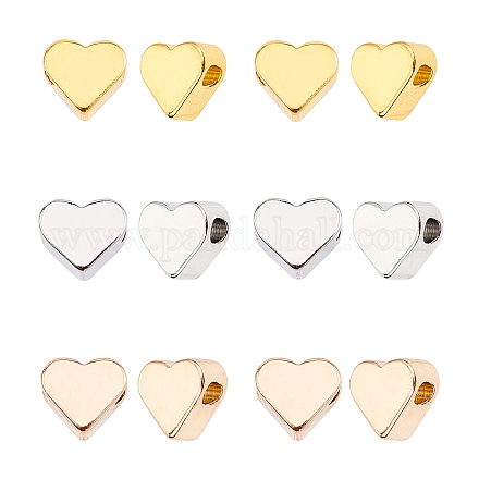 Pandahall 3 цвет сердце распорные бусины 60 шт. металлические свободные бусины в форме сердца для изготовления ювелирных изделий серьги браслеты ожерелье diy craft (золото KK-PH0035-89-1