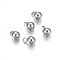 Tarnish Resistant 304 Stainless Steel Sphere Charms, Round Ball, Stainless Steel Color, 8x5mm, Hole: 1.8mm