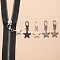 Alloy Zipper Head, Zipper Sliders, Zipper Replacement, for Clothing Jackets Purses Luggage Backpacks, Star, 35x20mm, 5pcs/set