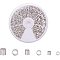 Brass Crimp Beads, Tube, Silver, 1.5~2.5x1.5~2.5mm, Hole: 1~2mm, about 3153pcs/box