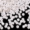 Opaque Acrylic Beads, Rondelle, White, 8x7x6mm, Hole: 2mm