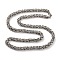 201 Stainless Steel Rope  Chain Necklace, with 304 Stainless Steel Clasps, Stainless Steel Color, 23.46 inch(59.6cm)
