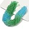 Transparent Painted Glass Beads Strands, Faceted, Rondelle, Colorful, 3.4x2.6mm, Hole: 0.5mm, about 135~140pcs/strand, 32~34cm
