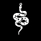 Non-Tarnish 201 Stainless Steel Pendants, Animal Charms, Stainless Steel Color, Snake Pattern, 38x16mm