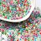 Transparent Glass Round Seed Beads, Inside Colours, Round, Mixed Color, 6/0, 4x3mm, Hole: 1.2mm, about 161pcs/10g
