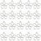 100Pcs Tibetan Style Alloy Pendants, Hollow, Flower Charms, Silver, 19x17.5x1mm, Hole: 1.2mm