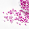 Spray Painted Resin Beads, Round, Two Tone, Magenta, 4.5x4mm, Hole: 1mm