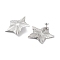 Non-Tarnish 304 Stainless Steel Stud Earring Findings, Star, 41.5x41.5mm, Hole: 3mm, Pin: 10x0.5mm
