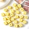Opaque Acrylic Beads, Cube, Yellow, 14x14x14mm