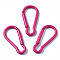 Aluminum Rock Climbing Carabiners, Key Clasps, Camellia, 46x22.5x4.5mm, Inner Diameter: 39x16mm
