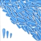 3 Styles Teardrop Shape Porcelain Mosaic Tiles, for DIY Mosaic Art Crafts, Picture Frames and More, Deep Sky Blue, 21~40x8~12x4mm, about 100g/set