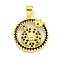 Brass Micro Pave Clear Cubic Zirconia Pendants, with Shell, Real 18K Gold Plated, Leo, 19x17x4mm, Hole: 3.5mm