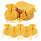 Calabash Velvet Jewelry Storage Drawstring Pouches, Christmas Wedding Party Gift Packing Bags, Gold, 9x7x0.1cm