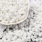 Baking Paint Glass Seed Beads, Round Hole, Rondelle, Grade A, White, 5~6x3.5~4mm, Hole: 1.6~1.8mm, about 3000pcs/pound