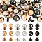 Pandahall 18 Sets 3 Colors Iron Screws, with Nuts, Round, Mixed Color, 8x7.5mm, Hole: 2.5mm, 6 sets/color