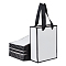 Folding Paper Gift Bags with Handle, Rectangle, White, 5.8x12x16cm
