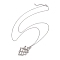 Crystal Stone Cage Pendant Necklaces, with Brass Slider, 304 Stainless Steel Cable Chain Necklaces , Stainless Steel Color, 29.25 inch(74.3cm)