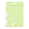 Macaron Color Plastic Yin-yang Zip Lock Bags, Resealable Bags, Self Seal Bags, Top Seal, Rectangle, Green Yellow, 23.9x15.9x0.15cm, Unilateral Thickness: 2 Mil(0.05mm)