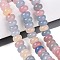 Natural White Jade Beads Strands, Smooth Rondelle, Dyed, Mixed Color, 10~10.5x5.5~6mm, Hole: 0.7~1.2mm, about 61~69pcs/strand, 14.37~15.55 inch(36.5~39.5cm)