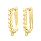 Brass Hoop Earring Findings, Round, with Loop, Long-Lasting Plated, Rack Plating, Lead Free & Cadmium Free, Golden, 23.5x3.5x13mm, Hole: 2mm, Pin: 1mm