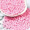 Baking Paint Glass Seed Beads, Donut, Hot Pink, 4x2.5mm, Hole: 1mm, about 137pcs/10g